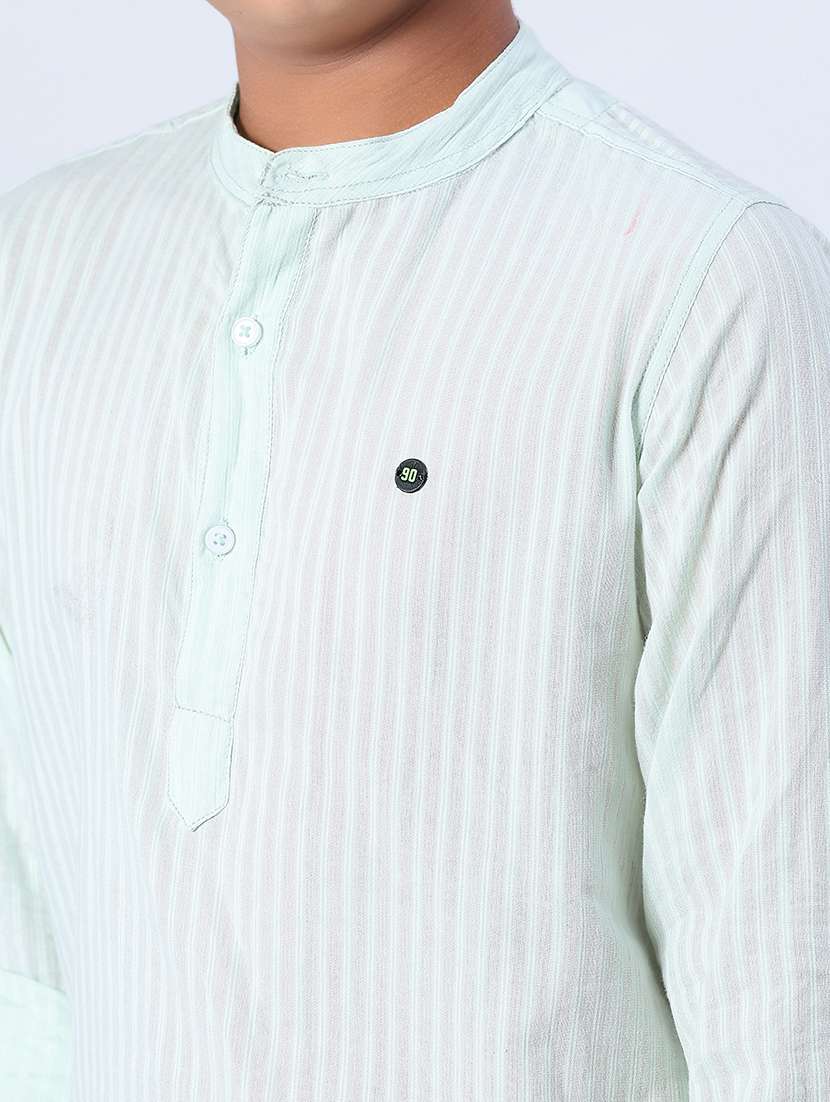 boys striped long sleeve short kurta - 21953867 -  Standard Image - 5
