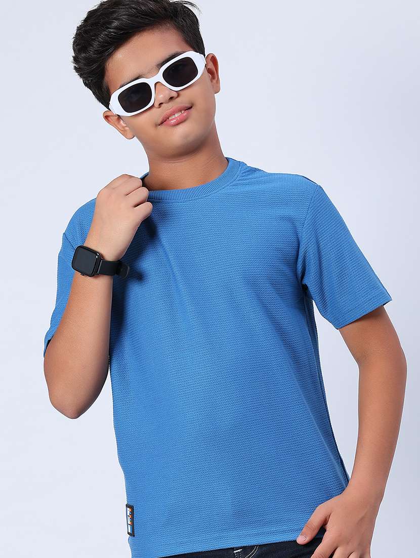 boys solid short sleeve regular fit shirt