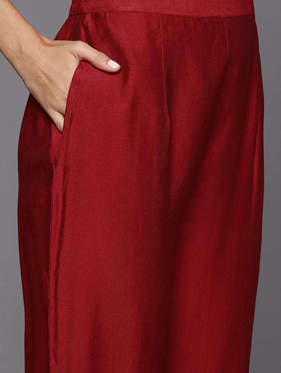 women three quarter sleeve kurta pant with dupatta set - 21954148 - Standard Image - 5