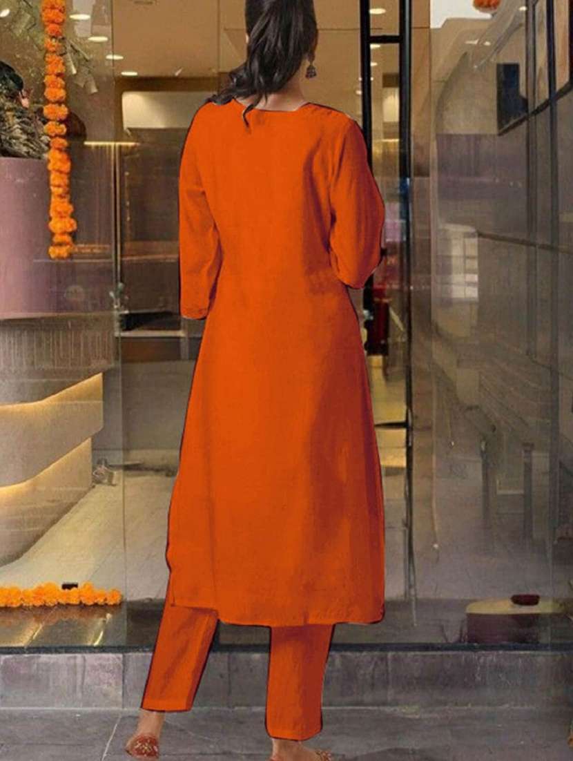 women three quarter sleeve kurta pant with dupatta set - 21954170 - Standard Image - 3