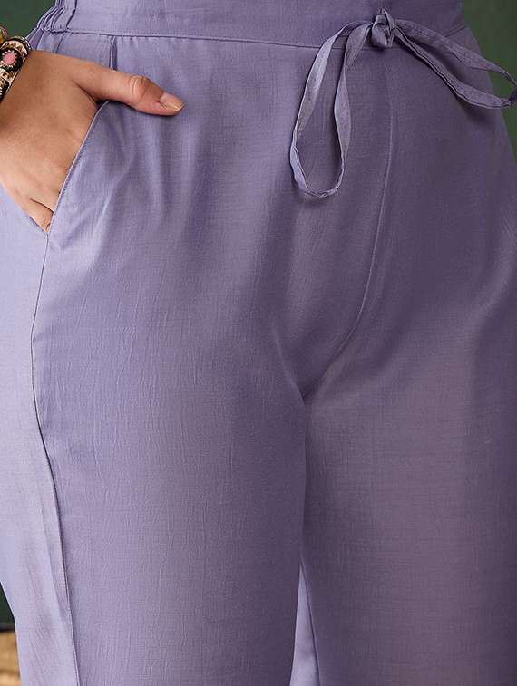 women three quarter sleeve kurta pant with dupatta set - 21954183 - Standard Image - 5