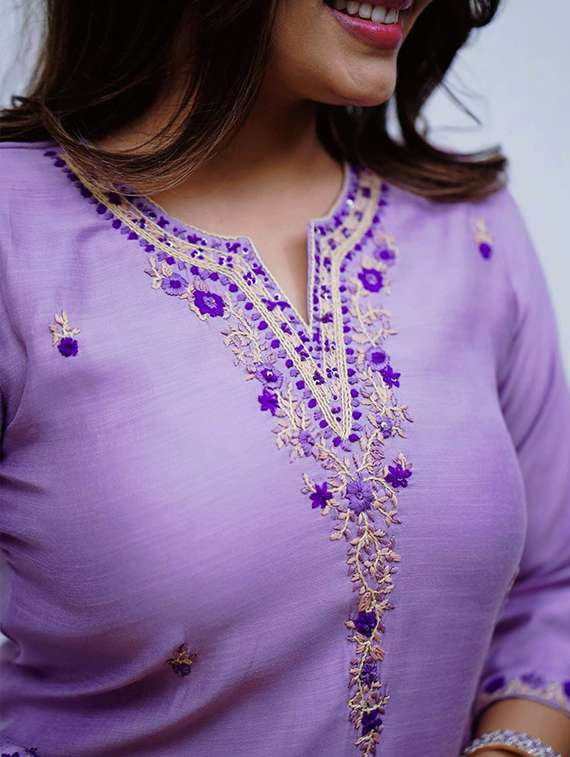 women three quarter sleeve kurta pant with dupatta set - 21954187 - Standard Image - 5