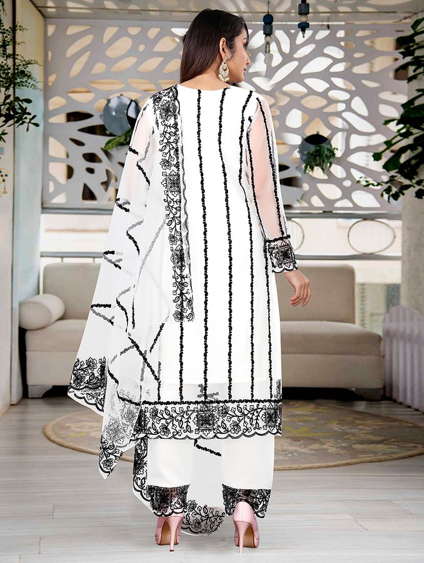 women embroidered long sleeve kurta pant with dupatta set - 21954190 - Standard Image - 3