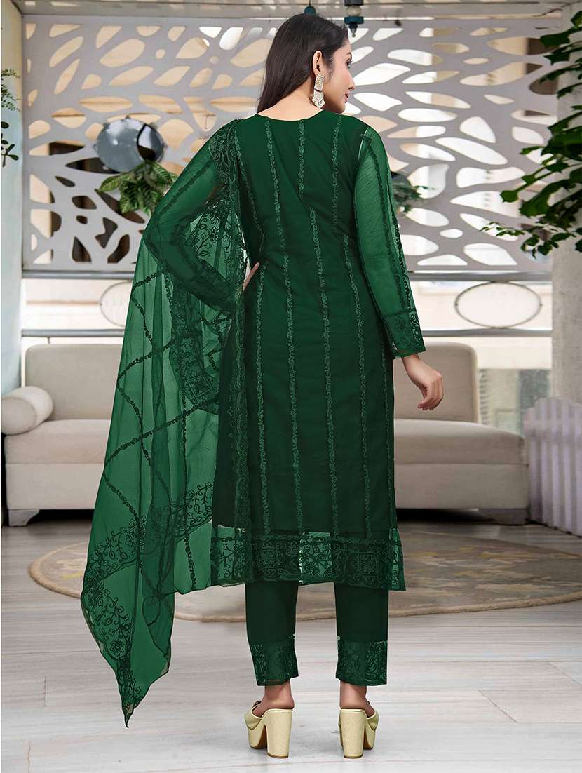 women embroidered long sleeve kurta pant with dupatta set - 21954191 -  Standard Image - 3