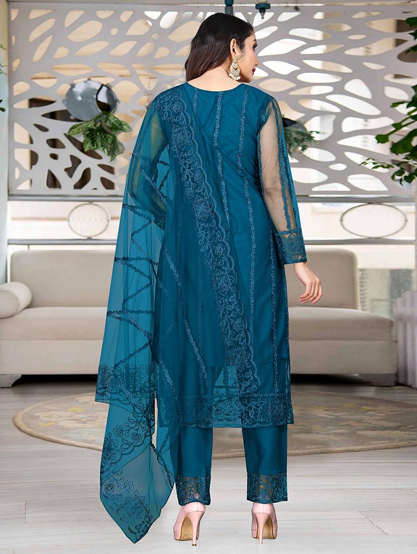 women embroidered long sleeve kurta pant with dupatta set - 21954195 - Standard Image - 3