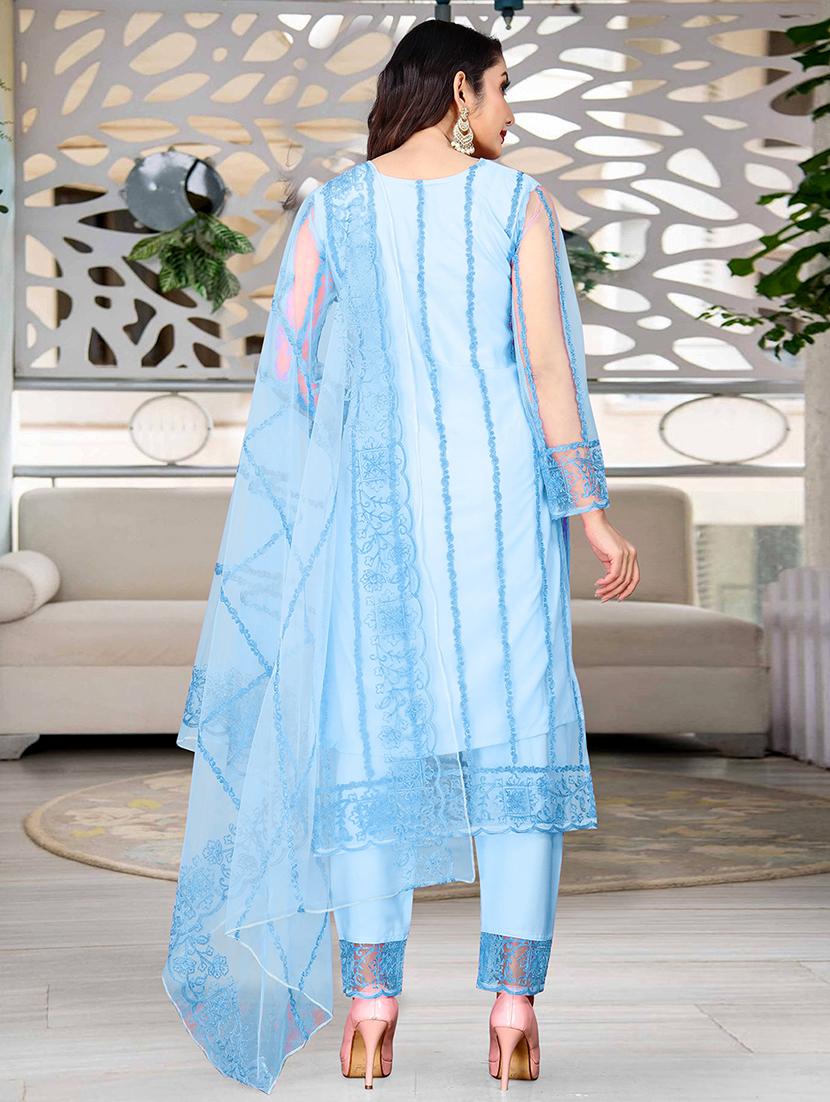 women embroidered long sleeve kurta pant with dupatta set - 21954197 - Standard Image - 3