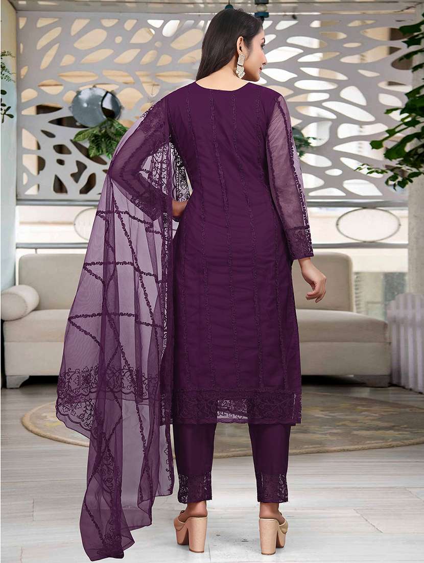 women embroidered long sleeve kurta pant with dupatta set - 21954198 - Standard Image - 3