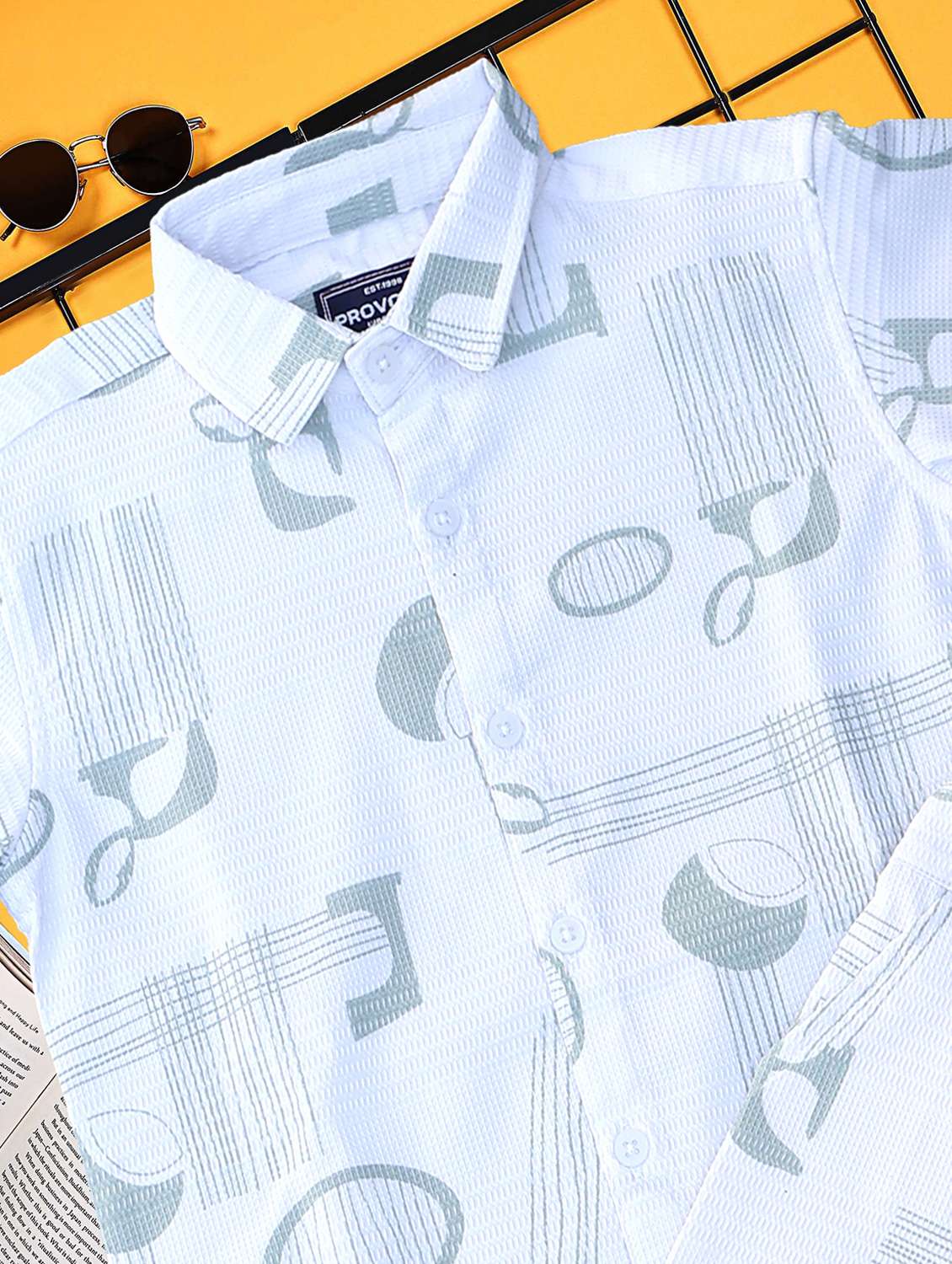 boys printed shirt and short co-ord set - 21954269 - Standard Image - 3