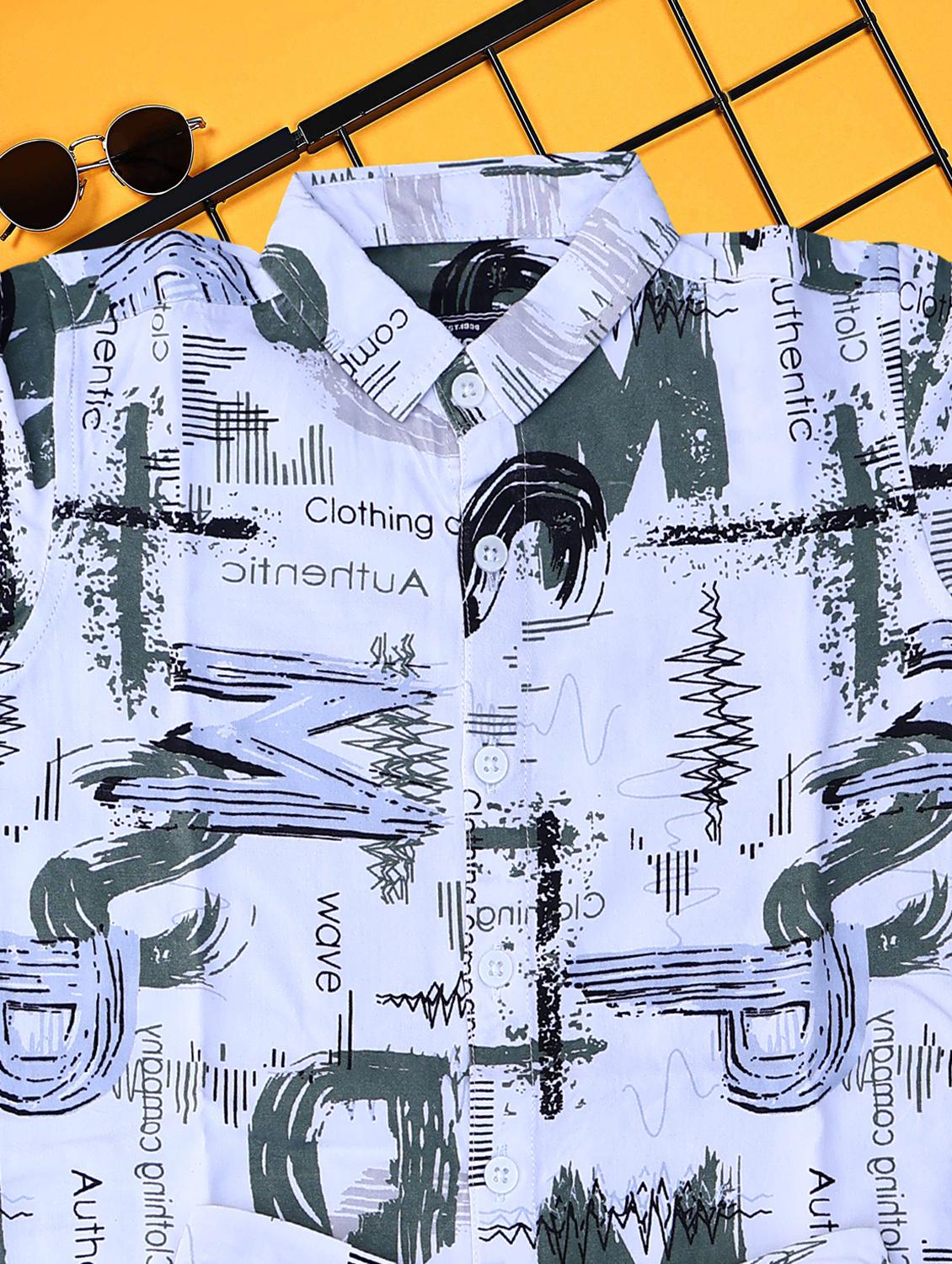 boys printed shirt and short co-ord set - 21954274 - Standard Image - 3