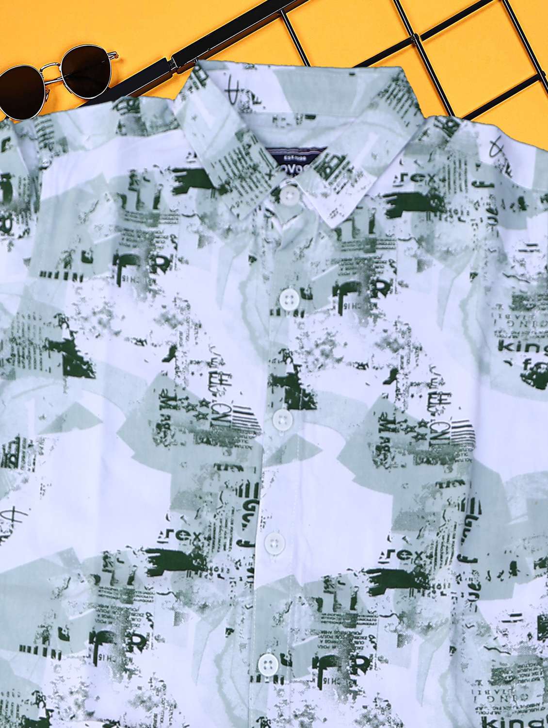 boys printed shirt and shorts co-ord set - 21954282 - Standard Image - 3
