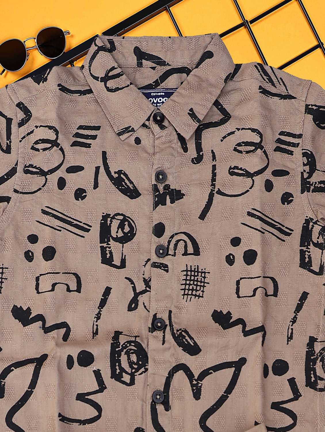 boys printed shirt and short co-ord set - 21954284 -  Standard Image - 3