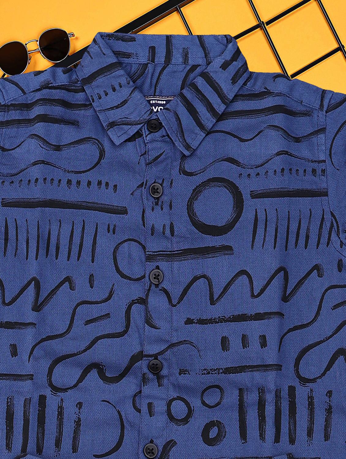 boys printed shirt and short co-ord set - 21954286 - Standard Image - 3