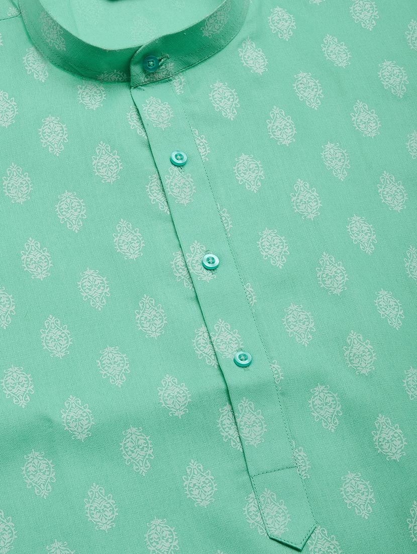 men mandarin neck kurta pyjama ethnic wear set - 21954370 - Standard Image - 3