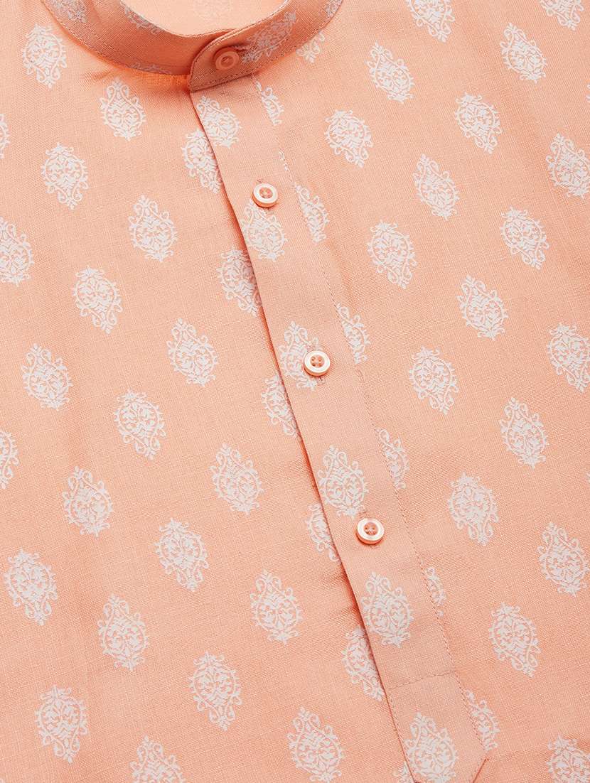 men mandarin neck kurta pyjama ethnic wear set - 21954371 -  Standard Image - 3