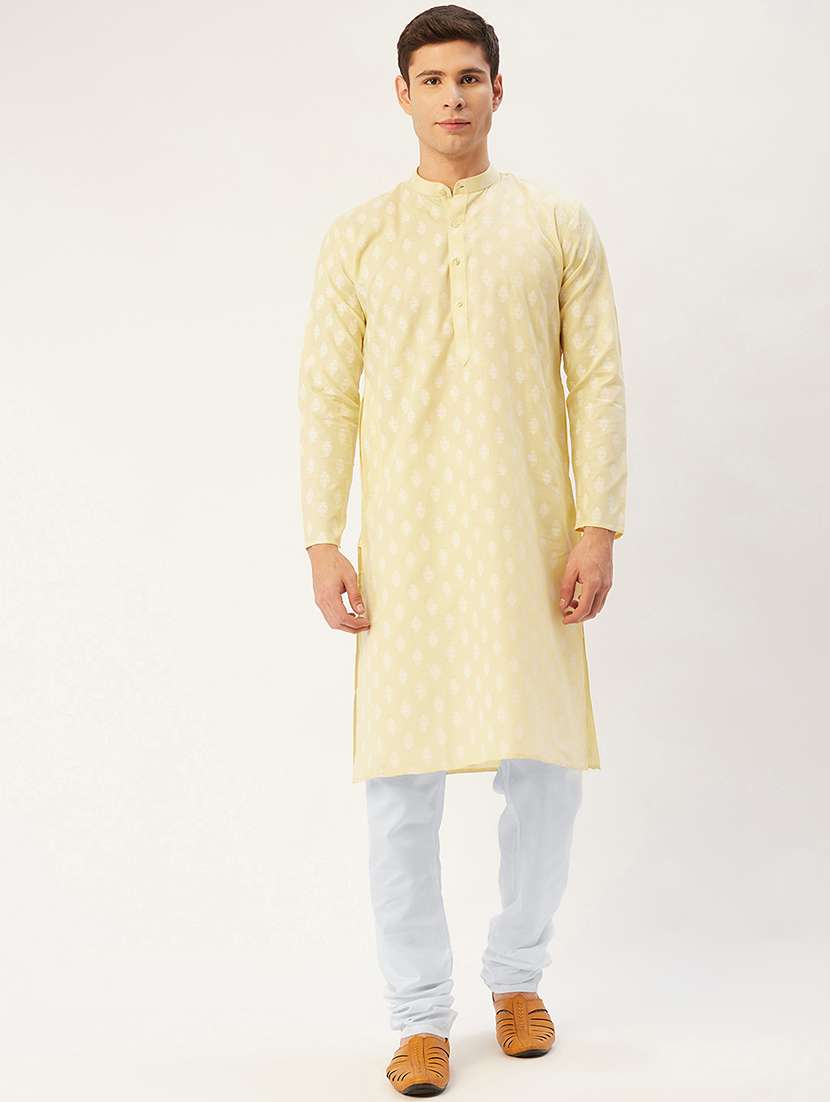 men mandarin neck kurta pyjama ethnic wear set - 21954374 -  Zoom Image - 0