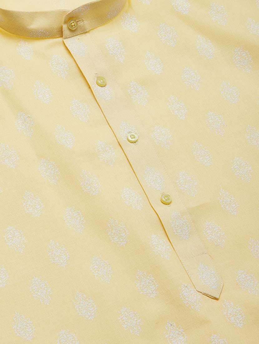 men mandarin neck kurta pyjama ethnic wear set - 21954374 -  Standard Image - 3