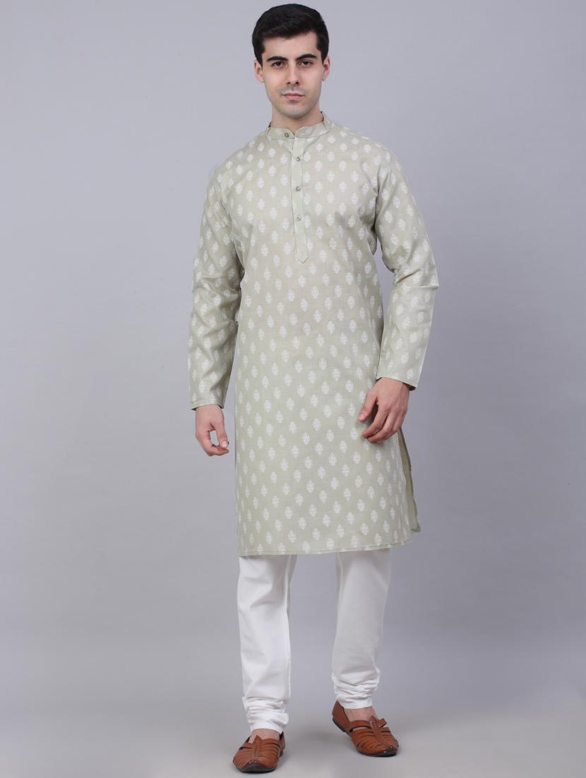 men mandarin neck kurta pyjama ethnic wear set - 21954376 -  Zoom Image - 0