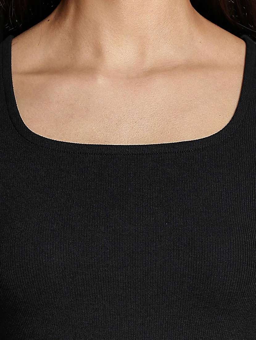 women solid sleeveless crop top - 21954442 - Standard Image - 3