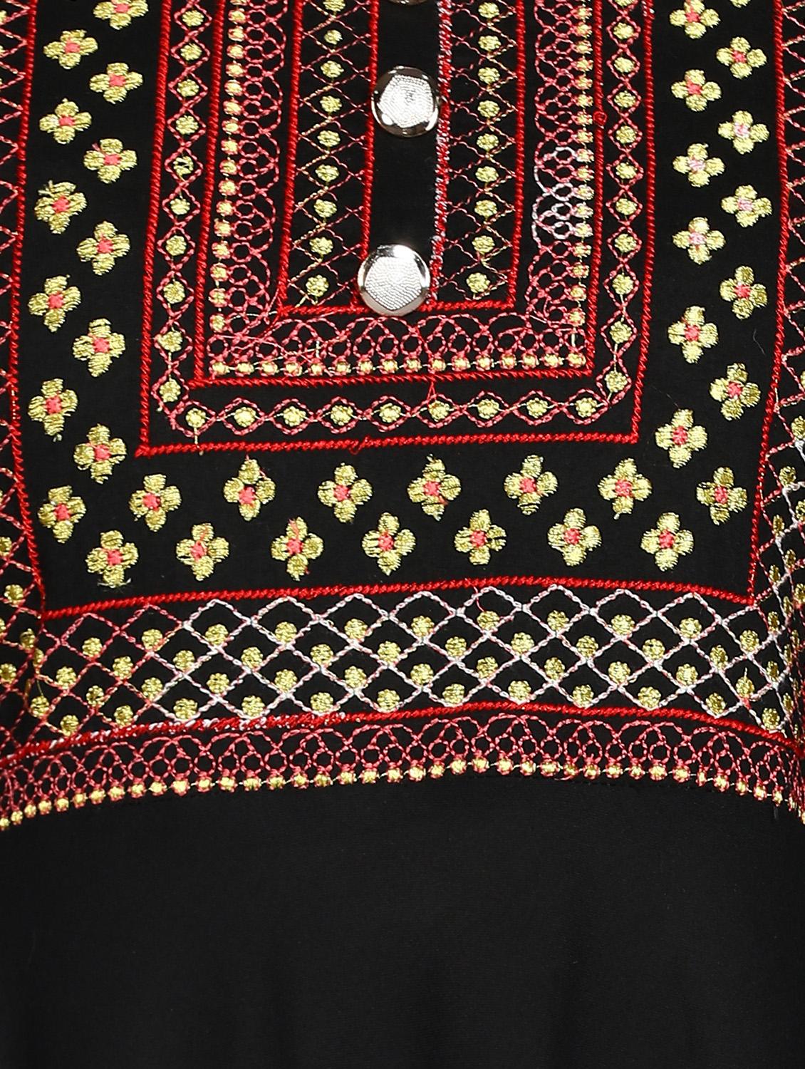 women embroidered round neck tiered ethnic dress - 21954455 - Standard Image - 5