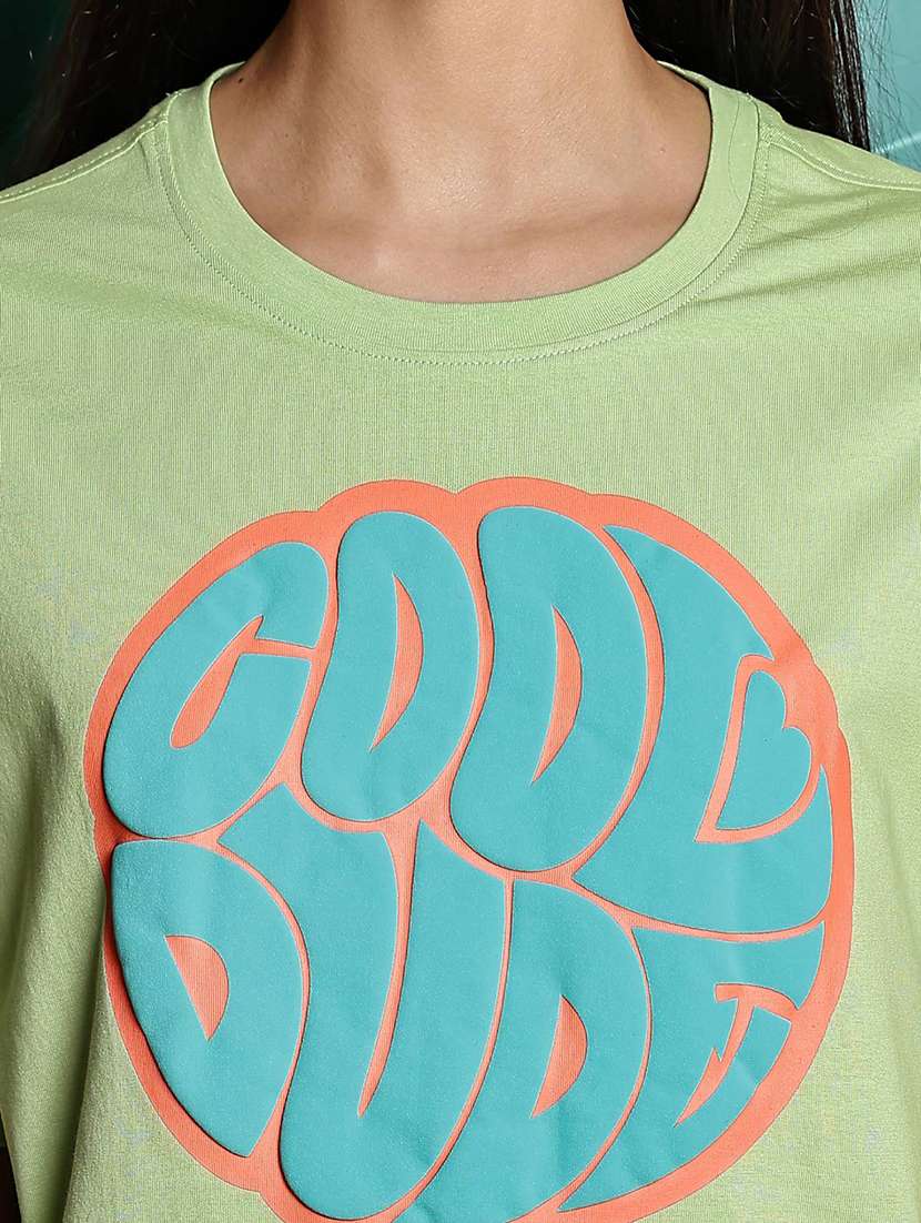 women printed short sleeve loose fit t-shirt - 21954482 - Standard Image - 3