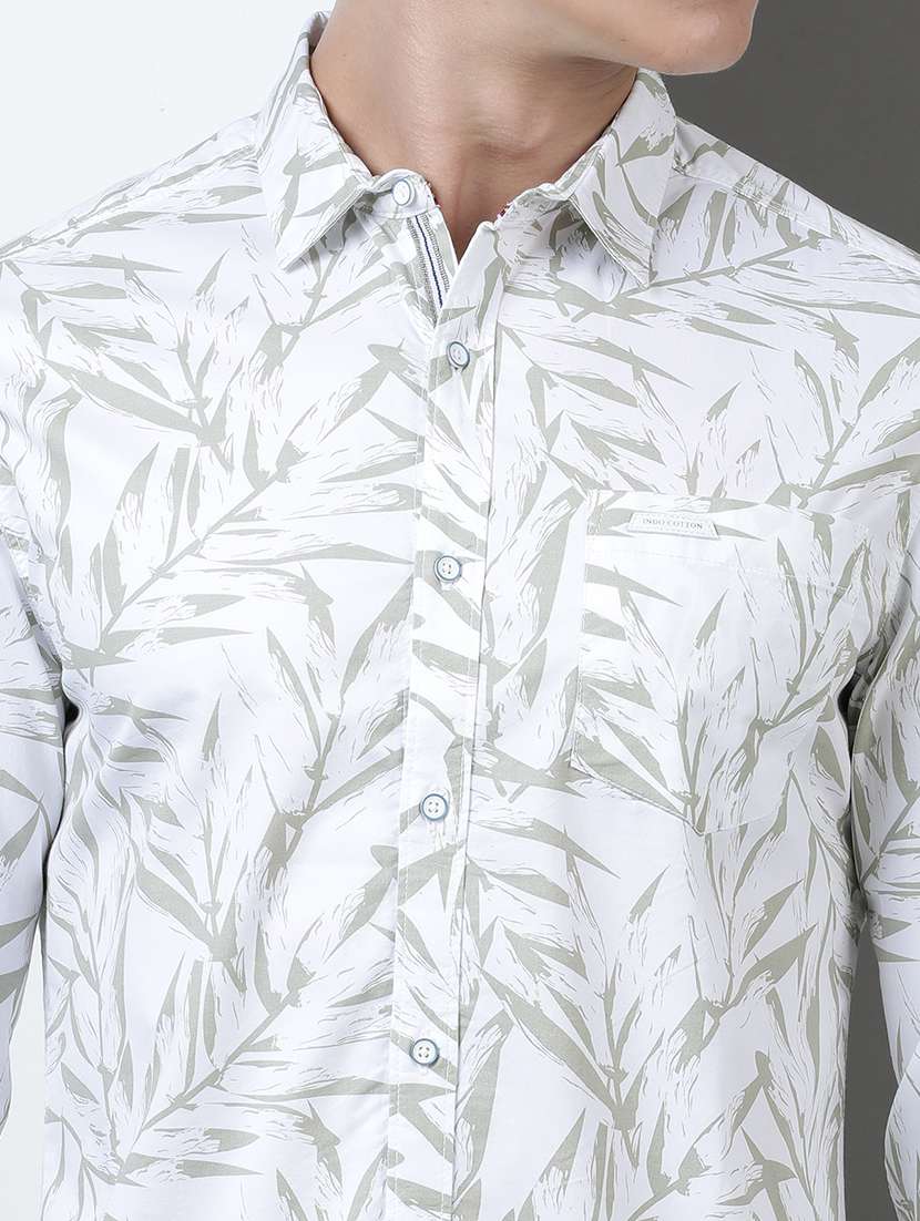 men printed long sleeve regular fit casual shirt - 21954532 -  Standard Image - 3