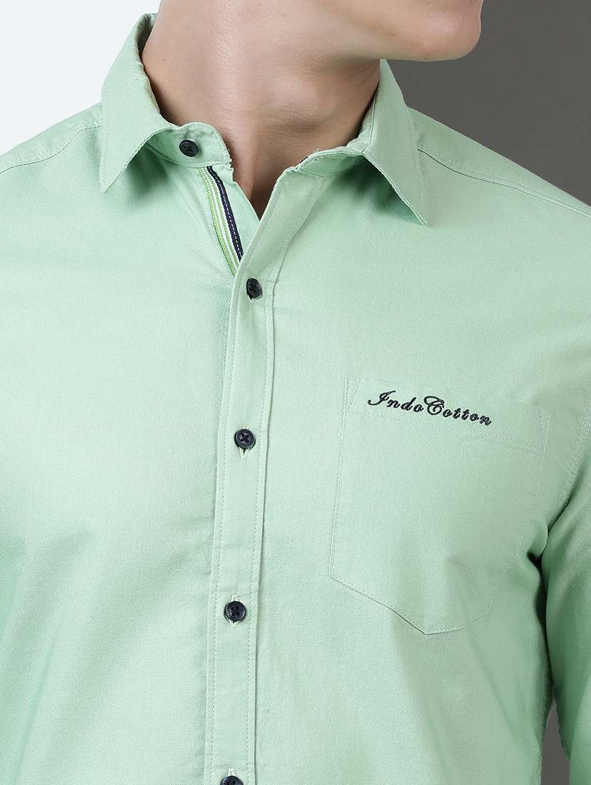 men solid long sleeve regular fit casual shirt - 21954537 -  Standard Image - 3