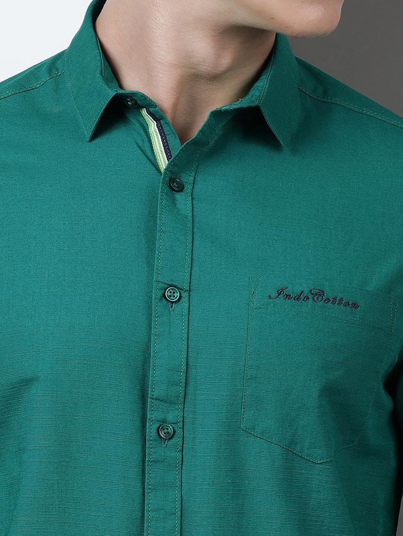 men solid long sleeve regular fit casual shirt - 21954552 - Standard Image - 3