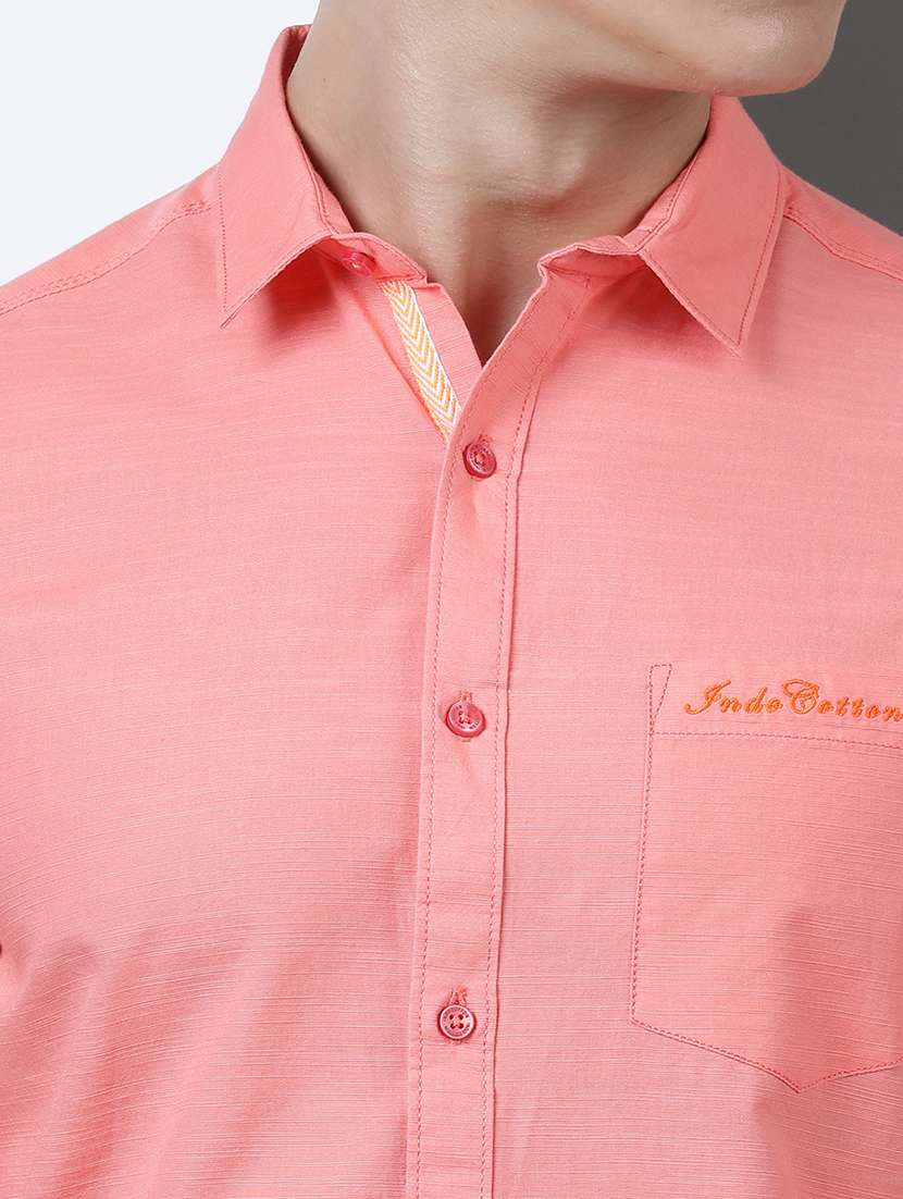 men solid long sleeve regular fit casual shirt - 21954553 -  Standard Image - 3