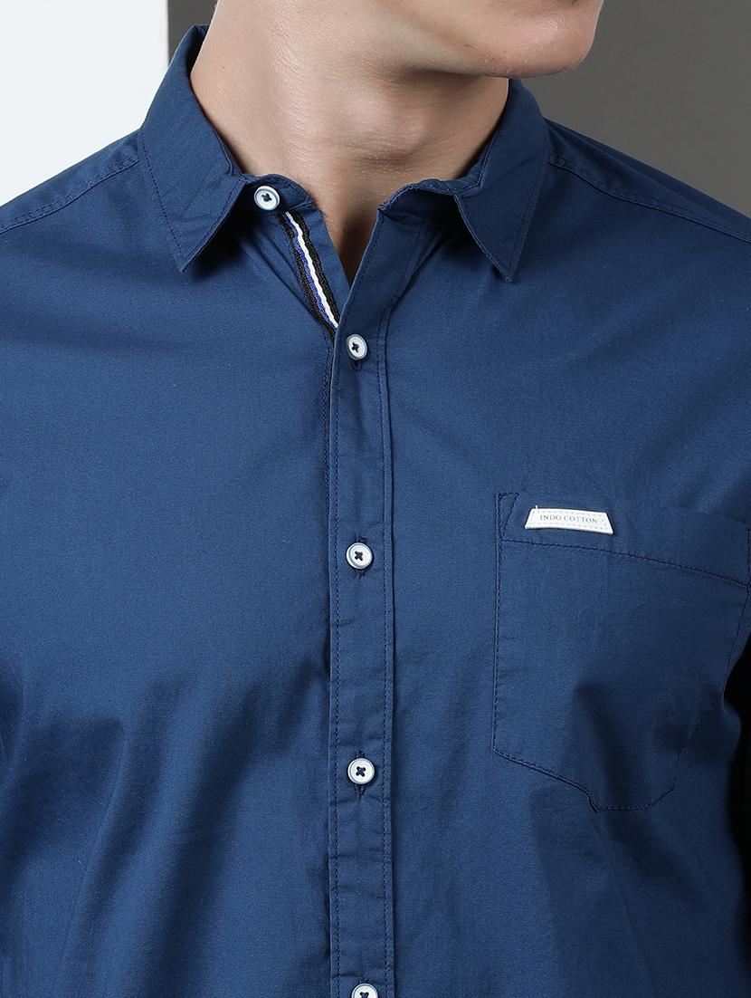 men solid long sleeve regular fit casual shirt - 21954555 - Standard Image - 3