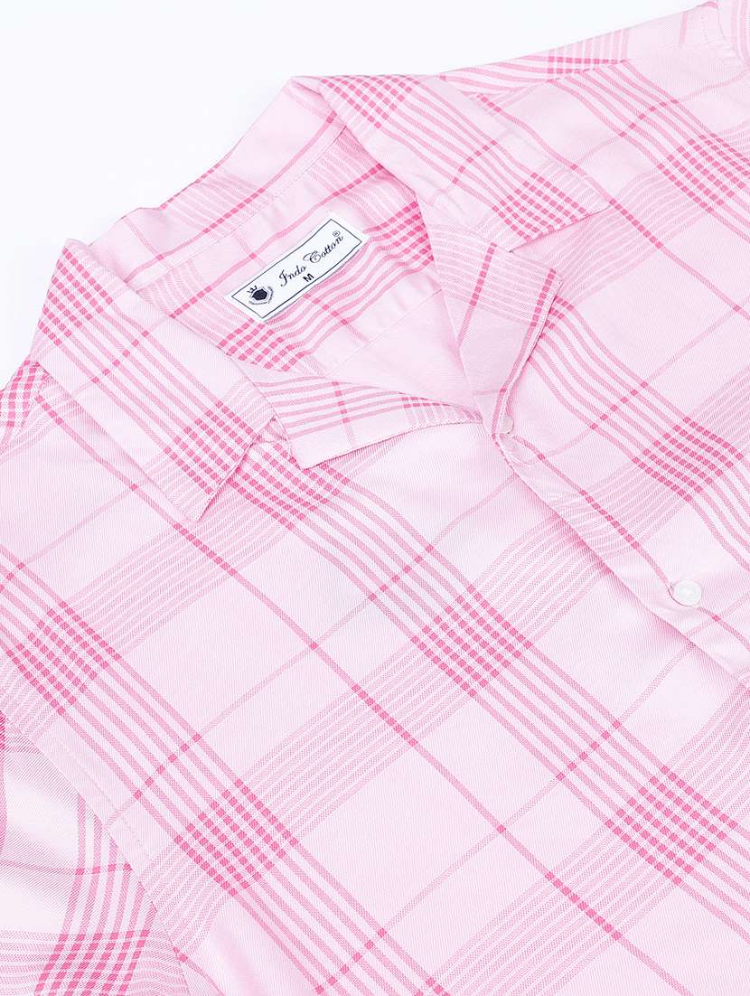men checkered short sleeve regular fit casual shirt - 21954557 - Standard Image - 3