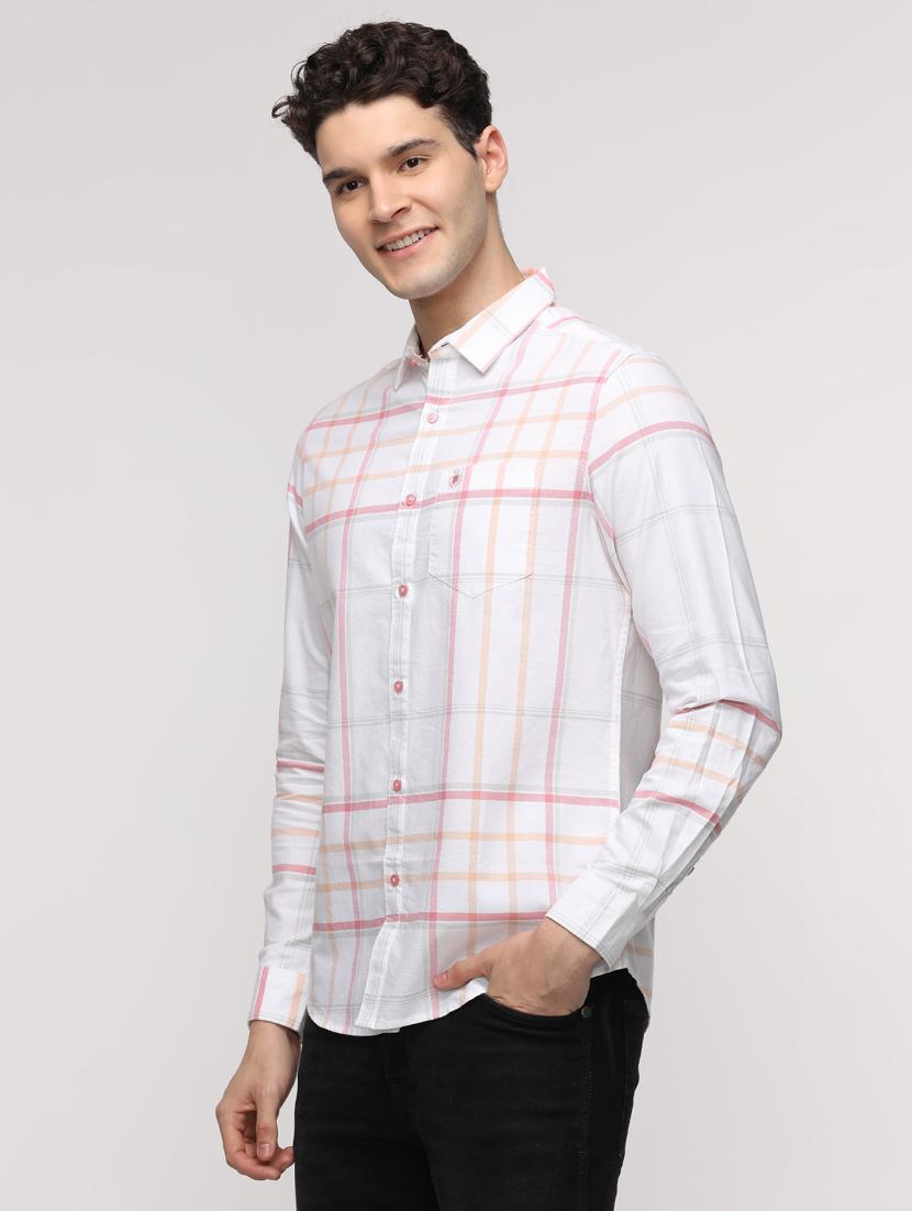 men checkered long sleeve regular fit casual shirt - 21954562 -  Zoom Image - 0