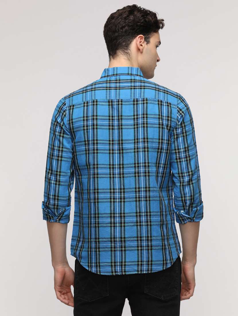 men checkered long sleeve regular fit casual shirt - 21954574 -  Standard Image - 3