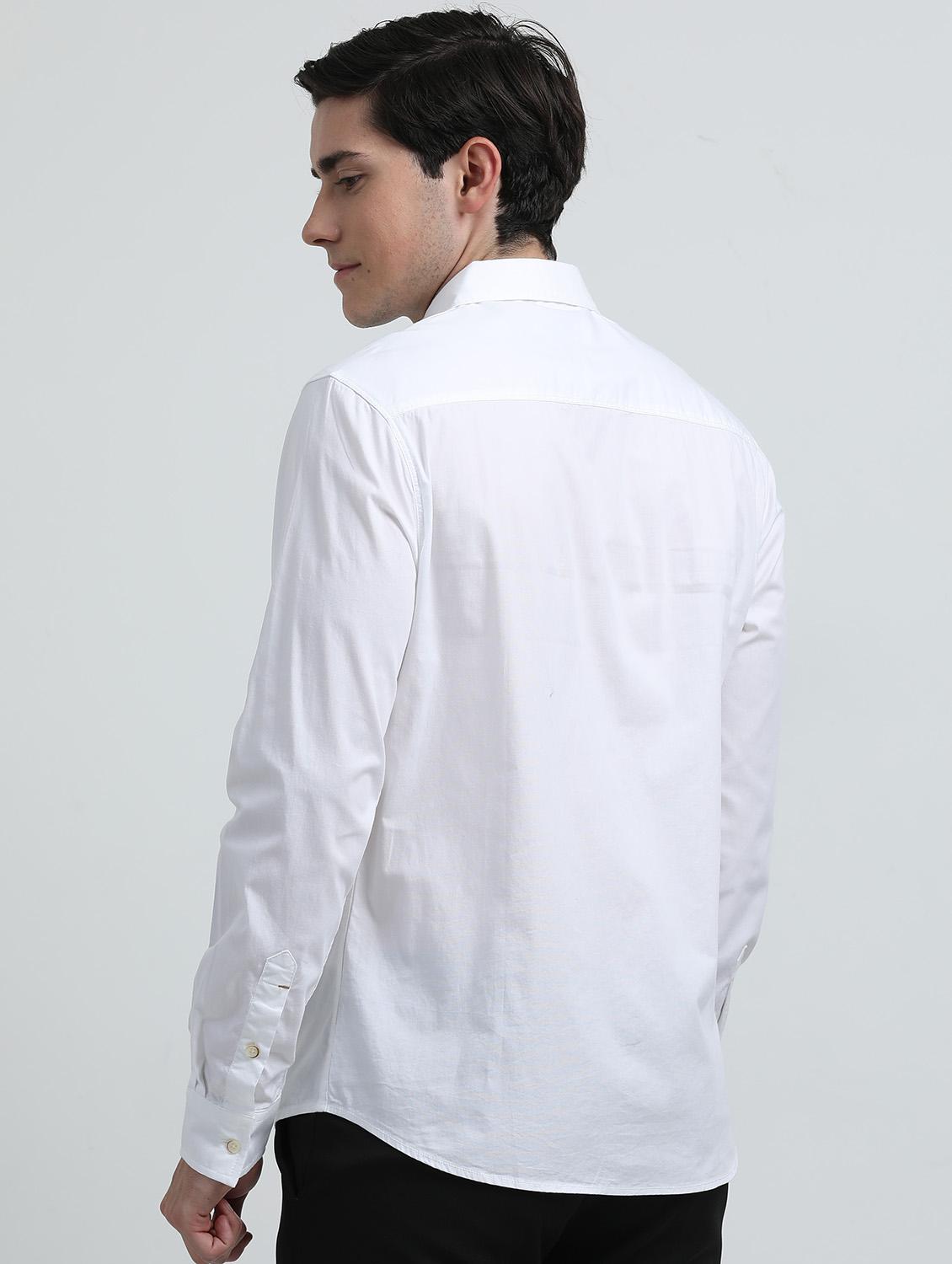 men solid long sleeve regular fit casual shirt - 21954577 - Standard Image - 3