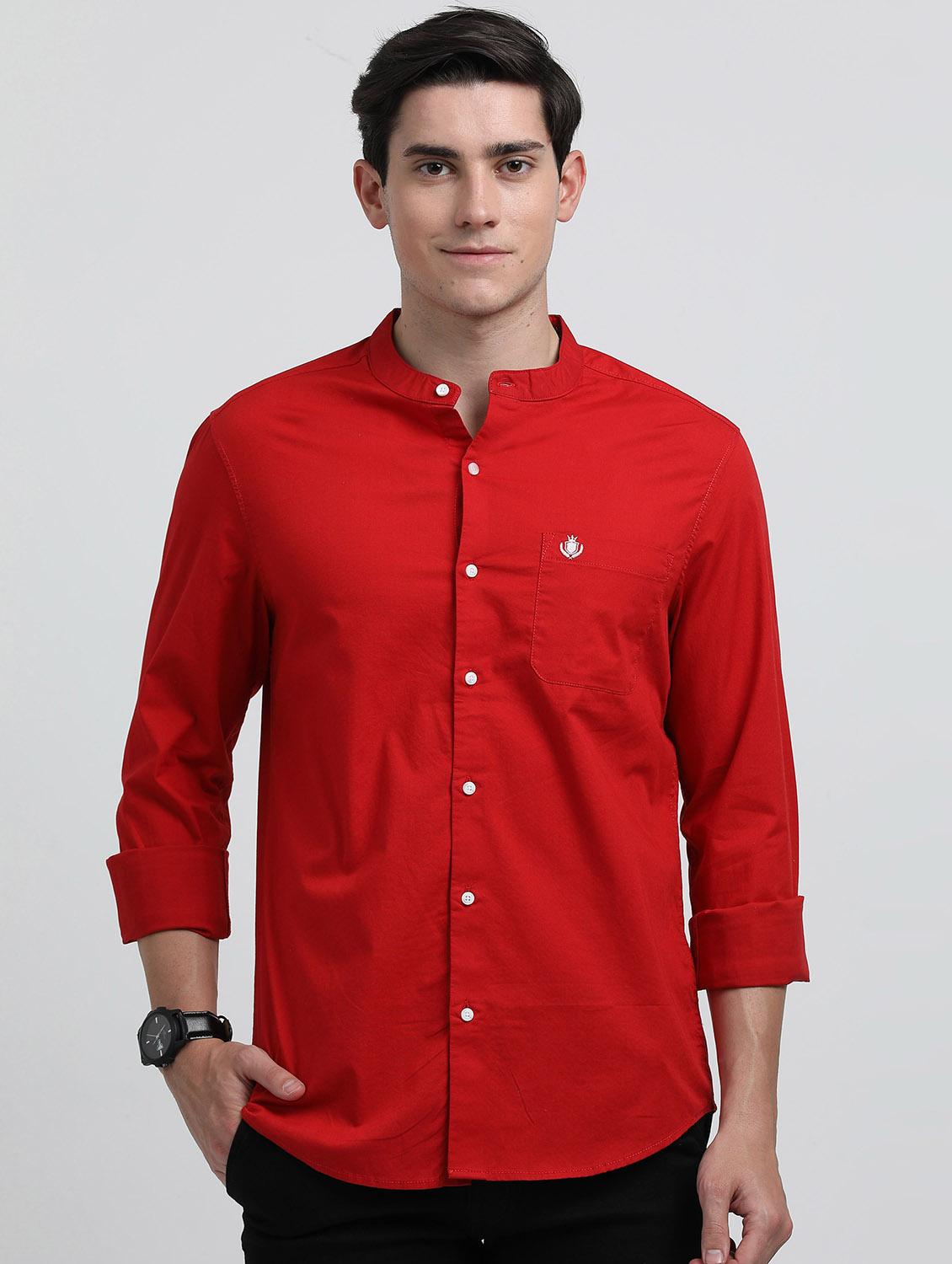 men solid long sleeve regular fit casual shirt - 21954581 - Zoom Image - 0