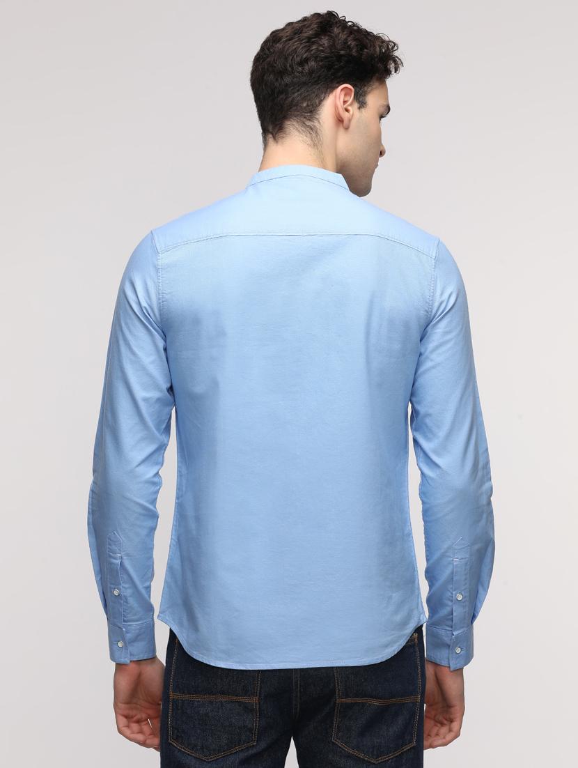 men solid long sleeve regular fit casual shirt - 21954587 - Standard Image - 3