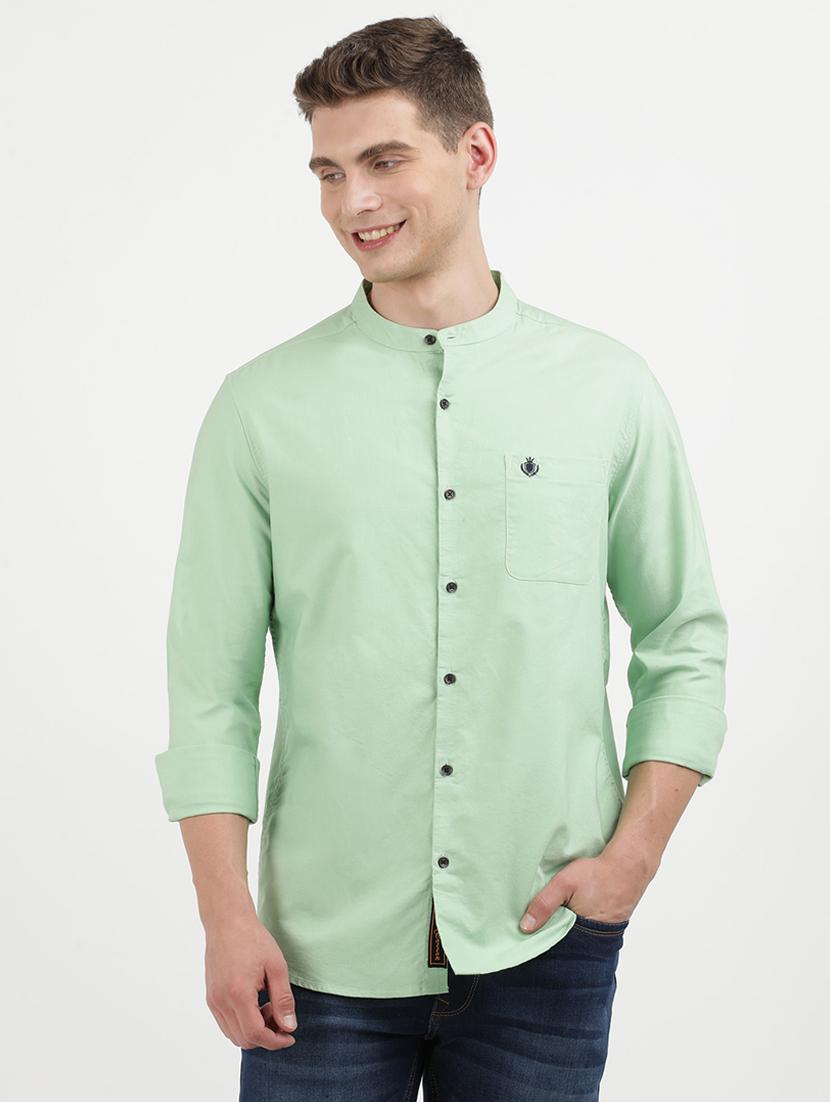 men solid long sleeve regular fit casual shirt - 21954588 - Zoom Image - 0