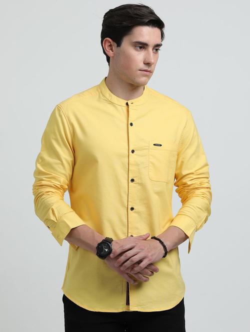 men solid long sleeve regular fit casual shirt - 21954589 - Standard Image - 0