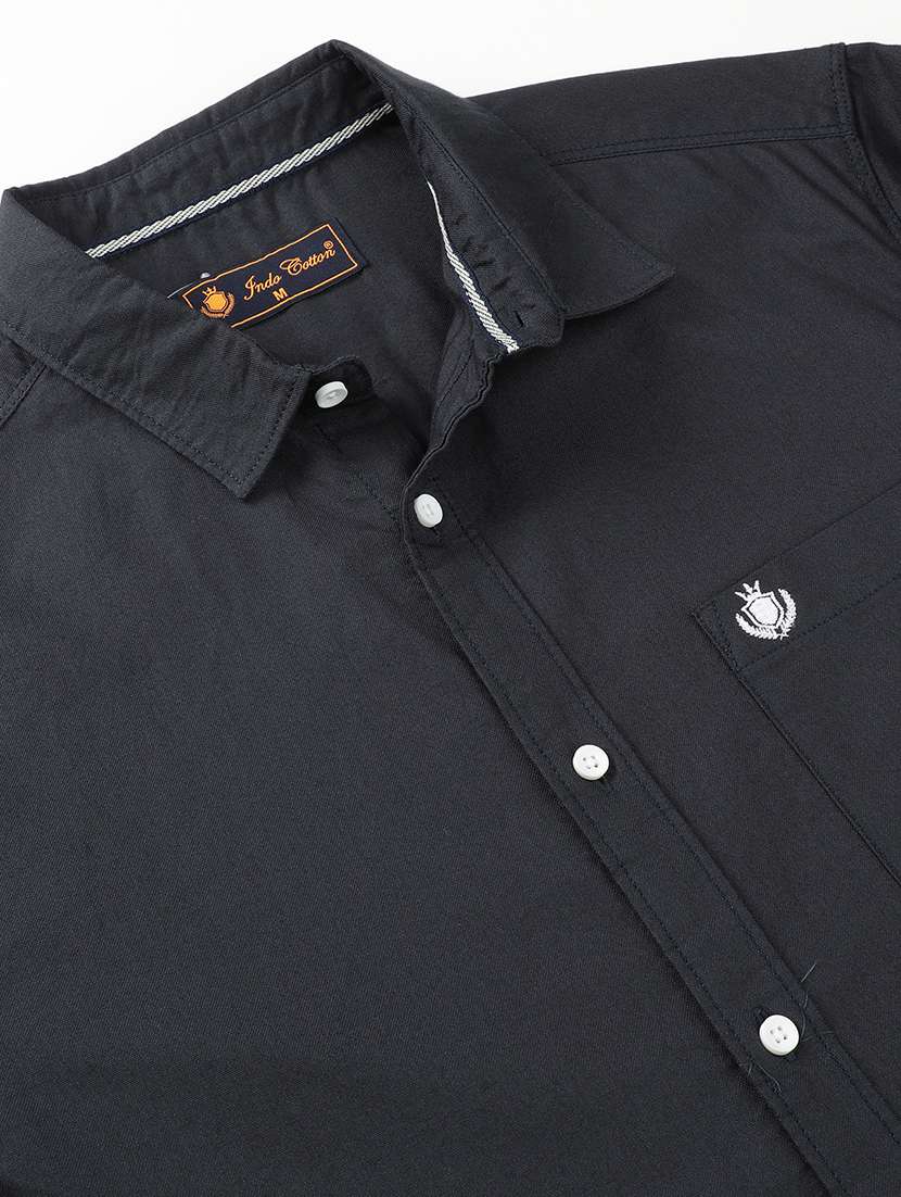 men solid long sleeve regular fit casual shirt - 21954594 -  Standard Image - 3