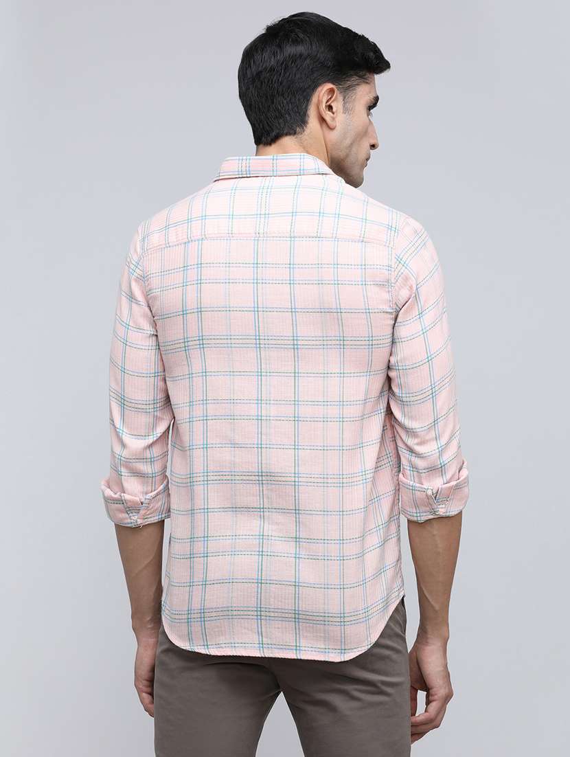 men checkered long sleeve regular fit casual shirt - 21954598 -  Standard Image - 3