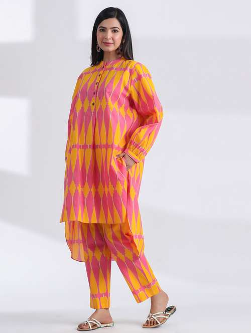 women printed long sleeve ethnic co ord set - 21954616 -  Standard Image - 0