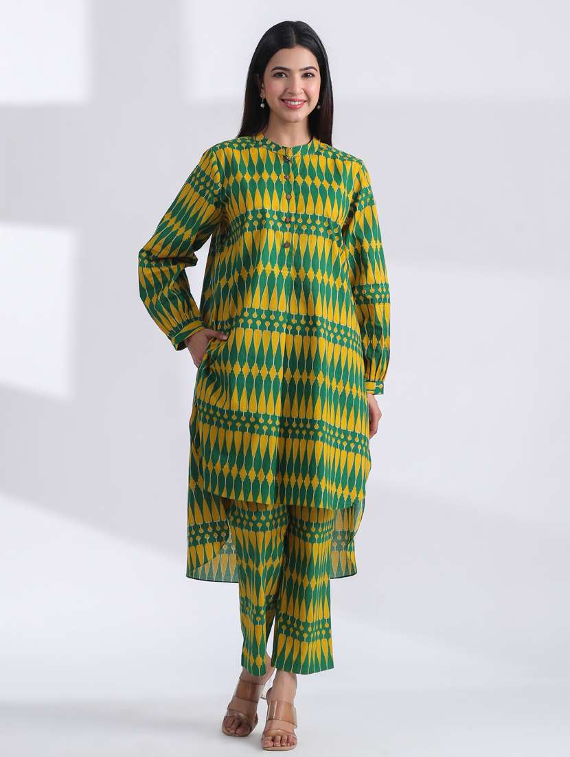 women printed long sleeve ethnic co ord set - 21954617 - Zoom Image - 0