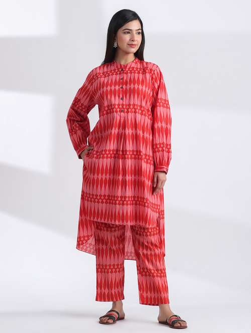 women printed long sleeve ethnic co ord set - 21954618 -  Standard Image - 0