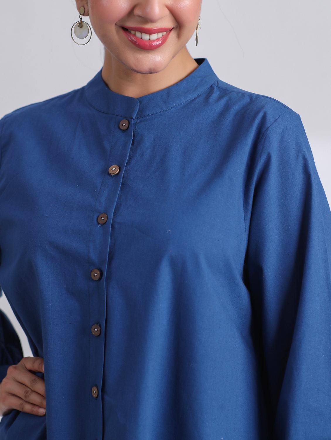 women solid long sleeve ethnic co ord set - 21954620 - Standard Image - 3