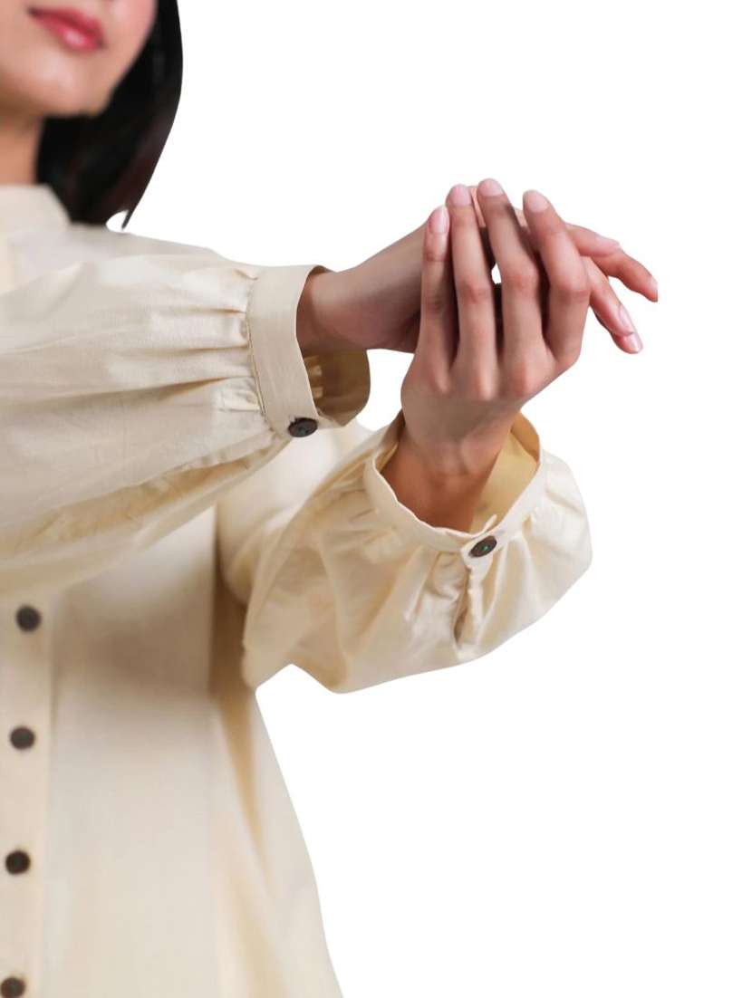 women solid long sleeve ethnic co ord set - 21954621 -  Standard Image - 3