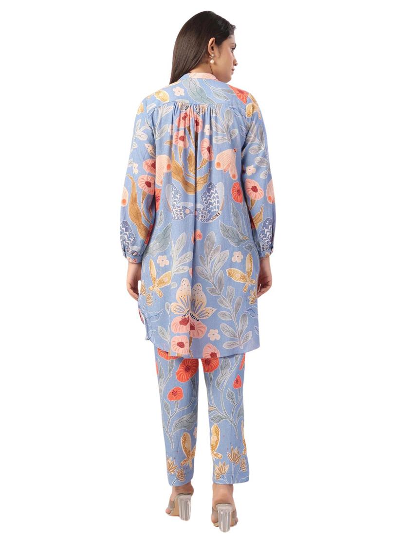 women printed long sleeve ethnic co ord set - 21954623 - Standard Image - 3