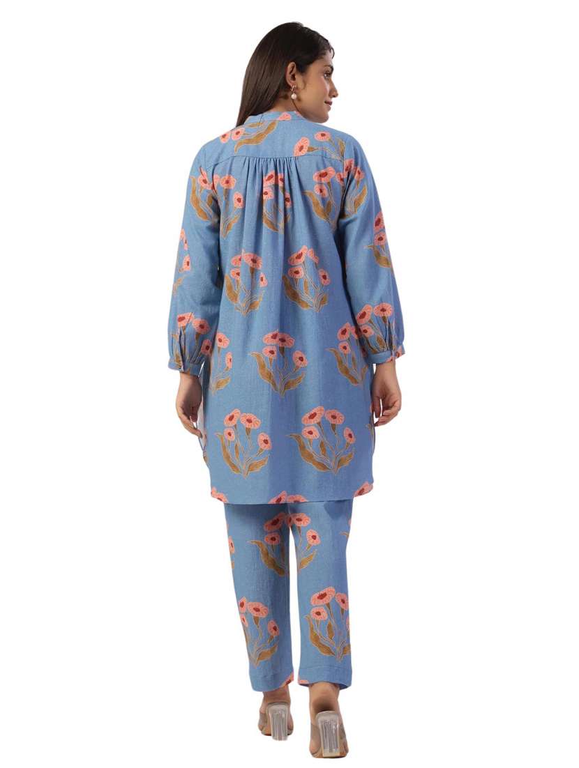 women printed long sleeve ethnic co ord set - 21954625 - Standard Image - 3