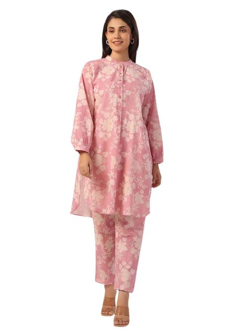 women printed long sleeve ethnic co ord set - 21954628 - Standard Image - 0