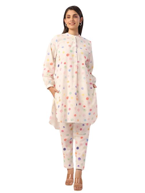 women printed long sleeve ethnic co ord set - 21954629 - Standard Image - 0