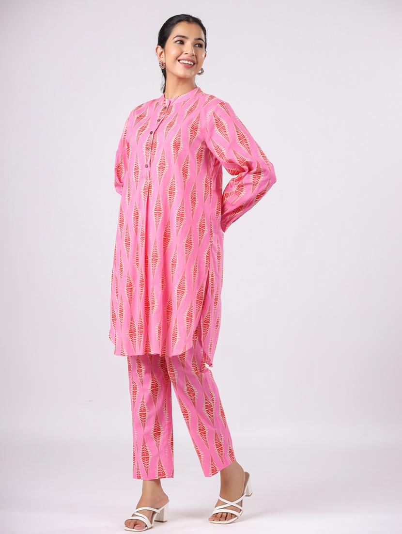 women printed long sleeve ethnic co ord set - 21954632 - Standard Image - 3