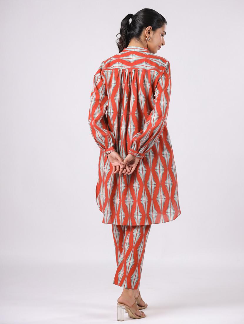 women printed long sleeve ethnic co ord set - 21954633 - Standard Image - 5